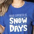 Proud Supporter Of Snow Days Teacher Christmas Men Women Women's Heather T-Shirt Heather True Royal
