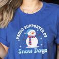 Proud Supporter Of Snow Days Teacher Women's Heather T-Shirt Heather True Royal Proud Supporter Of Snow Days Teacher Women's Heather T-Shirt Heather True Royal