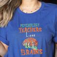 Psychology Teachers Love Brains Halloween For Psychologists Men Women Women's Heather T-Shirt Heather True Royal Psychology Teachers Love Brains Halloween For Psychologists Men Women Women's Heather T-Shirt Heather True Royal
