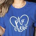 PTO Crew Back To School Matching Group Parent Teacher Women's Heather T-Shirt Heather True Royal PTO Crew Back To School Matching Group Parent Teacher Women's Heather T-Shirt Heather True Royal