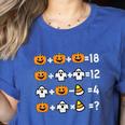 Pumpkin Ghost Equation Math Teacher Halloween Costume Women's Heather T-Shirt Heather True Royal Pumpkin Ghost Equation Math Teacher Halloween Costume Women's Heather T-Shirt Heather True Royal