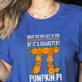 Pumpkin Pi Math Teacher Halloween Geometry Women's Heather T-Shirt Heather True Royal Pumpkin Pi Math Teacher Halloween Geometry Women's Heather T-Shirt Heather True Royal