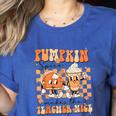 Pumpkin Spice Makes The Teacher Nice Teacher Graduation Women's Heather T-Shirt Heather True Royal Pumpkin Spice Makes The Teacher Nice Teacher Graduation Women's Heather T-Shirt Heather True Royal