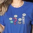 Punctuation English Teacher Wait What Stop It I Agree Women's Heather T-Shirt Heather True Royal