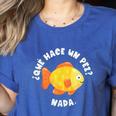 Que Hace Un Pez Nada Spanish Teacher Bilingual Teacher Dual Women's Heather T-Shirt Heather True Royal Que Hace Un Pez Nada Spanish Teacher Bilingual Teacher Dual Women's Heather T-Shirt Heather True Royal