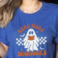 Read More Books Cute Ghost Reading Book Teacher Halloween Women's Heather T-Shirt Heather True Royal Read More Books Cute Ghost Reading Book Teacher Halloween Women's Heather T-Shirt Heather True Royal