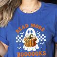 Read More Books Halloween Retro Pumpkin Reading Fall Teacher Women's Heather T-Shirt Heather True Royal Read More Books Halloween Retro Pumpkin Reading Fall Teacher Women's Heather T-Shirt Heather True Royal