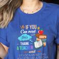If You Can Read This Thank A Teacher Women's Heather T-Shirt Heather True Royal If You Can Read This Thank A Teacher Women's Heather T-Shirt Heather True Royal