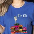 Reading Books Librarian Reader Nerd I'm Ok Teacher School Women's Heather T-Shirt Heather True Royal Reading Books Librarian Reader Nerd I'm Ok Teacher School Women's Heather T-Shirt Heather True Royal