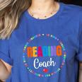 Reading Coach Teacher Interventionist Specialist Literacy Women's Heather T-Shirt Heather True Royal Reading Coach Teacher Interventionist Specialist Literacy Women's Heather T-Shirt Heather True Royal