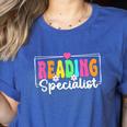 Reading Specialist Back To School Reading Teacher Women's Heather T-Shirt Heather True Royal Reading Specialist Back To School Reading Teacher Women's Heather T-Shirt Heather True Royal