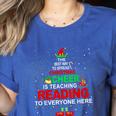Reading Teacher Christmas Shirt Elf Christmas Cheer For Men Women Women's Heather T-Shirt Heather True Royal