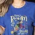 There's Room On My Broom For You Too Teacher Halloween Women's Heather T-Shirt Heather True Royal