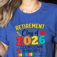 Retirement Class Of 2026 Countdown In Progress Teacher Women's Heather T-Shirt Heather True Royal Retirement Class Of 2026 Countdown In Progress Teacher Women's Heather T-Shirt Heather True Royal
