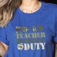 Retro Back To School Women Old Camo Pre-K Teacher Women's Heather T-Shirt Heather True Royal