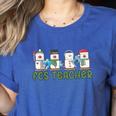 Retro Christmas Snowman FCS Teacher Family Consumer Science Women's Heather T-Shirt Heather True Royal Retro Christmas Snowman FCS Teacher Family Consumer Science Women's Heather T-Shirt Heather True Royal
