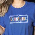 Retro Counseling Crew Counselor Teacher Appreciation Women's Heather T-Shirt Heather True Royal Retro Counseling Crew Counselor Teacher Appreciation Women's Heather T-Shirt Heather True Royal