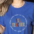 Retro ESL Teacher Teach Multilingual Learners Team Women's Heather T-Shirt Heather True Royal