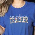 Retro Floral Agriculture Teacher Farmer AG Teacher Team Crew Women's Heather T-Shirt Heather True Royal Retro Floral Agriculture Teacher Farmer AG Teacher Team Crew Women's Heather T-Shirt Heather True Royal