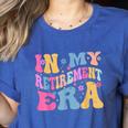 Retro Groovy Retirement Era Retired Teacher Women's Heather T-Shirt Heather True Royal