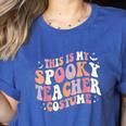 Retro Halloween This Is My Spooky School Teacher Costume Women's Heather T-Shirt Heather True Royal Retro Halloween This Is My Spooky School Teacher Costume Women's Heather T-Shirt Heather True Royal
