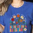 Retro Instructional Assistant Wildflowers Teacher Aide Women's Heather T-Shirt Heather True Royal Retro Instructional Assistant Wildflowers Teacher Aide Women's Heather T-Shirt Heather True Royal