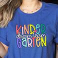 Retro Kindergarten Dream Team Back To School Teacher Kids Women's Heather T-Shirt Heather True Royal Retro Kindergarten Dream Team Back To School Teacher Kids Women's Heather T-Shirt Heather True Royal