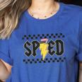 Retro SPED Teacher Pencil Lightning Bolt Back To School Women's Heather T-Shirt Heather True Royal Retro SPED Teacher Pencil Lightning Bolt Back To School Women's Heather T-Shirt Heather True Royal
