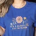 Retro I Teach Tiny Humans About Jesus Christian Teacher Women's Heather T-Shirt Heather True Royal Retro I Teach Tiny Humans About Jesus Christian Teacher Women's Heather T-Shirt Heather True Royal