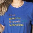 Retro Technology Teacher Shirt Tech Teacher Women's Heather T-Shirt Heather True Royal