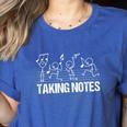 Retro Vintage Musical Taking Notes Teachers Music Love Women's Heather T-Shirt Heather True Royal Retro Vintage Musical Taking Notes Teachers Music Love Women's Heather T-Shirt Heather True Royal