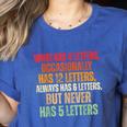 Riddle Wordplay Joke For Grammar Nerds And Teachers Women's Heather T-Shirt Heather True Royal Riddle Wordplay Joke For Grammar Nerds And Teachers Women's Heather T-Shirt Heather True Royal