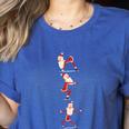 Santa Yoga Poses For Yogi Teacher Christmas Yoga Poses Women's Heather T-Shirt Heather True Royal