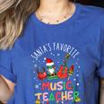 Santa's Favorite Music Teacher Christmas Santa Hat Matching Women's Heather T-Shirt Heather True Royal Santa's Favorite Music Teacher Christmas Santa Hat Matching Women's Heather T-Shirt Heather True Royal