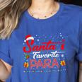 Santa's Favorite Para Christmas Paraprofessional Teacher Women's Heather T-Shirt Heather True Royal Santa's Favorite Para Christmas Paraprofessional Teacher Women's Heather T-Shirt Heather True Royal