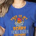 This Is My Scary French Teacher Costume Halloween Women's Heather T-Shirt Heather True Royal This Is My Scary French Teacher Costume Halloween Women's Heather T-Shirt Heather True Royal