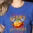 This Is My Scary Gym Teacher Costume Pumpkin Halloween Men Women Women's Heather T-Shirt Heather True Royal