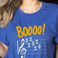 Scary Key Signature Boo Music Halloween Musician Teacher Men Women Women's Heather T-Shirt Heather True Royal