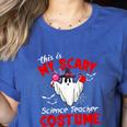 This Is My Scary Science Teacher Costume Ghost Halloween Women's Heather T-Shirt Heather True Royal This Is My Scary Science Teacher Costume Ghost Halloween Women's Heather T-Shirt Heather True Royal