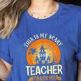 This Is My Scary Teacher Costume Halloween Women's Heather T-Shirt Heather True Royal This Is My Scary Teacher Costume Halloween Women's Heather T-Shirt Heather True Royal