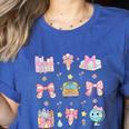 School Pencils And Bows Teacher Bow Coquette Pencil Girls Women's Heather T-Shirt Heather True Royal School Pencils And Bows Teacher Bow Coquette Pencil Girls Women's Heather T-Shirt Heather True Royal