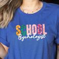 School Psychologist Rainbow Psychology Teacher Women's Heather T-Shirt Heather True Royal