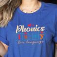 Science Of Reading Teacher Phonics Is My Love Language Women's Heather T-Shirt Heather True Royal
