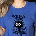 Science Teacher Appreciation Merch -Adults -Youth Grey Classic Fit Modern Science Theme Cartoon Women's Heather T-Shirt Heather True Royal