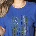 Science Teacher Camo American Flag Back To School Women's Heather T-Shirt Heather True Royal Science Teacher Camo American Flag Back To School Women's Heather T-Shirt Heather True Royal
