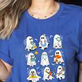 Science Teacher Ghost Laboratory Halloween Teacher Women's Heather T-Shirt Heather True Royal Science Teacher Ghost Laboratory Halloween Teacher Women's Heather T-Shirt Heather True Royal
