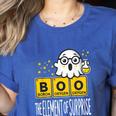 Science Teacher Halloween Elements Of Surprise Chemistry Women's Heather T-Shirt Heather True Royal Science Teacher Halloween Elements Of Surprise Chemistry Women's Heather T-Shirt Heather True Royal