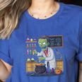 Science Teacher Halloween Shirt Zombie Chemistry Scientist Women's Heather T-Shirt Heather True Royal