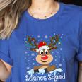 Science Teacher Squad Reindeer Christmas Teacher Xmas Lights For Men Women Women's Heather T-Shirt Heather True Royal