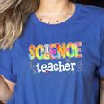 Science Teacher Tie Dye Science Teaching Back To School Women's Heather T-Shirt Heather True Royal